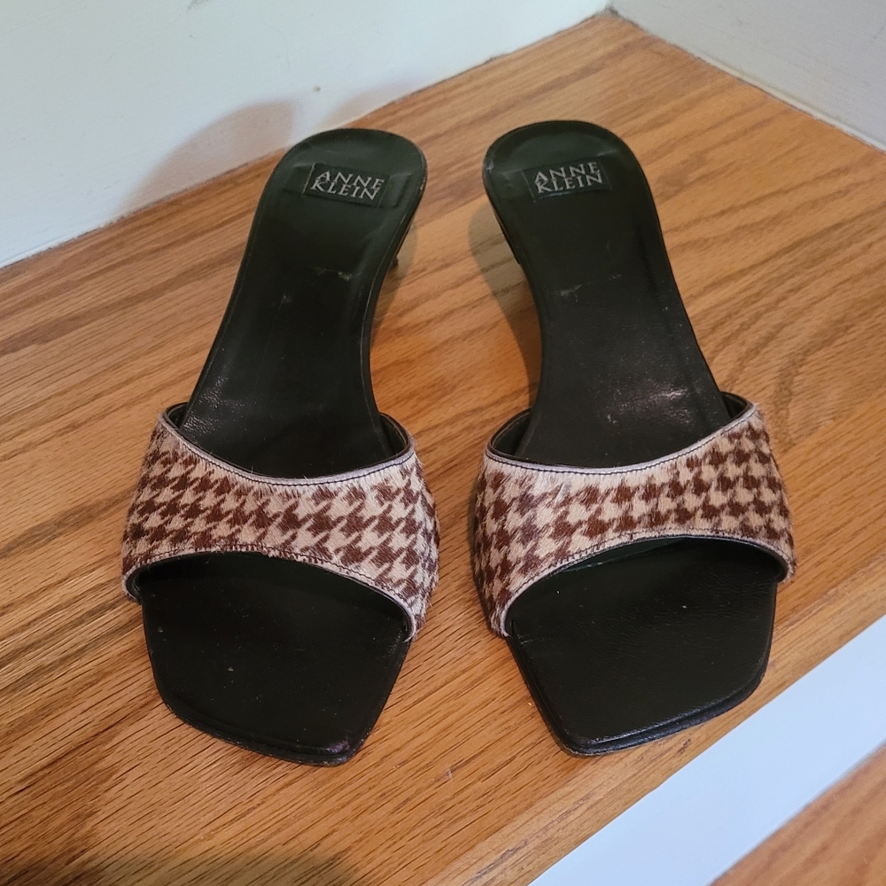 Anne Klein Calf Hair Heels Made in Italy